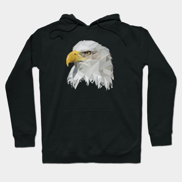 eagle lowpoly art Hoodie by Amartwork